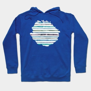 Nautical Sea Stripes Blue Hoodie